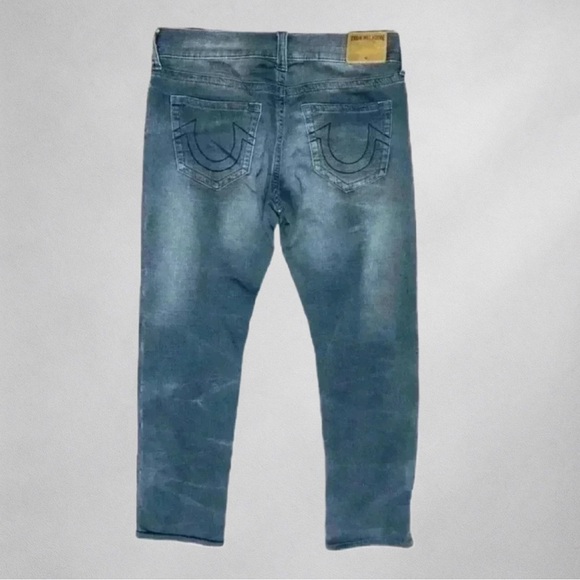 True Religion 'Geno' Mens 33 Jeans Relaxed Slim Soft Denim Pants Streetwear - Picture 5 of 6